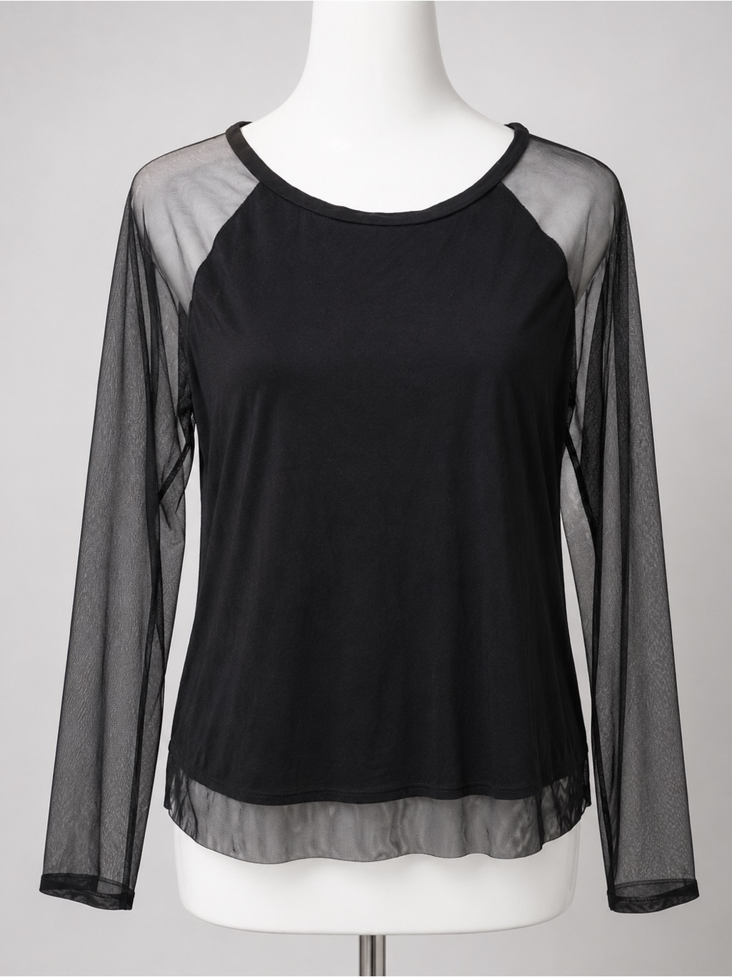 Black Sheer Mesh Sleeve Black Sheer Mesh